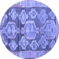 thumbnail image 1 of Ahgly Company Indoor Round Oriental Blue Traditional Area Rugs, 3' Round, 1 of 4