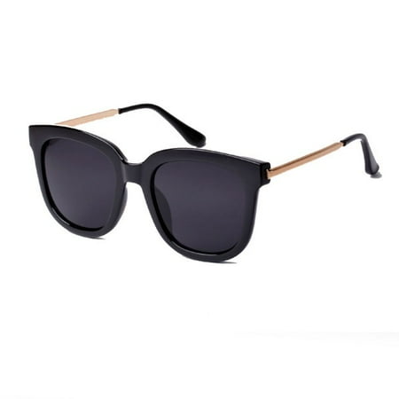 Retro Fashion Big Style Women's Vintage Shades Oversized Designer Sunglasses Black