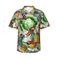 thumbnail image 1 of Balery Vegan1 Camisas hawaianas de manga corta para hombre, camisas playeras de corte holgado, camisas de vacaciones con botones,3X-Large, 1 of 7
