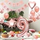 thumbnail image 5 of Decoración de cumpleaños niña 9 años suyoo globo de confeti de oro rosa, 5 of 5