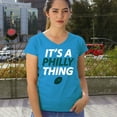 thumbnail image 5 of It's a Philly Thing Funny Women's V-Neck T-shirt Philadelphia Birds Fan Champions City of Brotherly Love Football Fly Tee, 5 of 7
