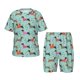 thumbnail image 1 of Balery Christmas Dachshund Conjunto de Pijama Infantil de Manga Corta con Estampado – Ropa de Dormir de Algodón Suave-Large, 1 of 6