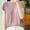 Pink, variant on Womens Short Sleeve Crewneck Summer Tops Casual Loose Knit Lightweight Basic Pullover Shirts