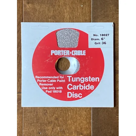 PORTER CABLE 18027 6" 36 Grit Carbide Disc (for Model 7403P)