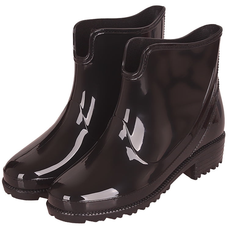 Burgundy rain shop boots