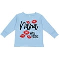 thumbnail image 3 of Inktastic Nana Was Here Red Kisses Boys or Girls Long Sleeve Toddler T-Shirt, 3 of 5