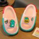 thumbnail image 5 of Zapatillas para niños, baño en casa, antideslizantes, transpirables, huecas, fondo suave, sandalias de verano para niños, dibujos animados de dinosaurios para bebé, 5 of 6