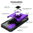 thumbnail image 6 of Decase for Moto G Pure Case,for Moto G Power 2022 Case with Sliding Lens Cover and Wallet Card Holder Heavy Duty Protective Magnetic Kickstand Ring Case for Moto G Pure/Moto G Power 2022,Purple, 6 of 7