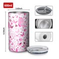 thumbnail image 4 of 20oz Coffee Tumblers Pink Breast Cancer Stainless Steel Vacuum Insulated Travel Tumbler Coffee Cups Mug with Lid and Straw with Cleaning Brush for Cold & Hot Drinks, 4 of 5