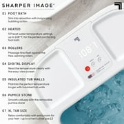 Sharper Image SpaHaven Heated Foot Bath Massager, LED Display, Soothe & Rejuvenate, White