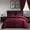 Burgundy, variant on HIG Gray Jacquard Patchwork Comforter Set with Matching Curtains, Bed in a Bag King
