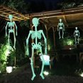thumbnail image 2 of Accesorios de miedo para Halloween, esqueleto colgante luminoso para fiesta de Halloween, hogar, patio al aire libre, decoración de jardín, brillo móvil, Calavera falsa, 2 of 4