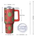 thumbnail image 2 of 40 oz Santa Merry Christmas Tumbler with Handle and Straw, Stainless Steel Insulated Cup 40 oz, Leak Proof Holiday Mug, Winter Gift Idea, 2 of 4