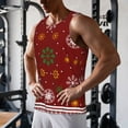 thumbnail image 5 of Fotbe Merry Christmas Pattern Men's Quick Dry Workout Tank Top Gym Muscle Tee Fitness Bodybuilding Sleeveless T Shirt Breathable Workout Shirt-4X-Large, 5 of 9