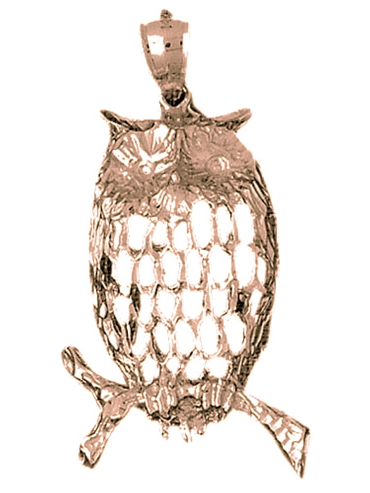 Sterling Silver 26mm Owl with 7.5 Charm Bracelet Jewels Obsession Owl Pendant