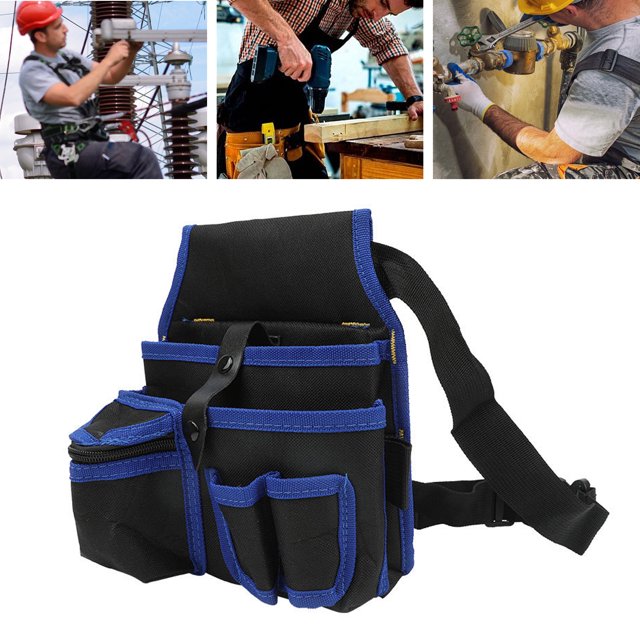 Tool Electrician Waist Bag Maintenance Tool Organizer Waterproof Oxford Cloth Multi Pockets Utility Tool Storage Pouch