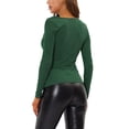 thumbnail image 3 of Allegra K Women's Glitter Tops Cowl Neck Long Sleeve Slim Fit Shirt, 3 of 5