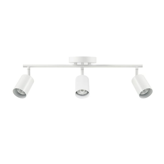 Globe Electric 91007786 Pratt 3 Light 21" Wide Fixed Rail Linear Ceiling Fixture - White