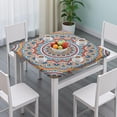 thumbnail image 3 of Tablecloth Sacred Symbolic Mandala Waterproof Squre Cover with Elastic Edges and Back for Meditation and Anxiety Relief, 3 of 6