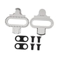thumbnail image 1 of Juego de 2 calas para bicicleta, zapatillas con sistema de clic, juego de calas para reemplazar pedales de bicicleta de montaña Plata, 1 of 9