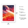 thumbnail image 2 of Lava Life - 55 Cancri e - Skies Sparkle Above a Never Ending Ocean of Lava - NASA Exoplanet Travel Poster - Bamboo Fine Art 290gsm Paper Print (Unframed) 18x24in, 2 of 4