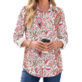 thumbnail image 2 of Fantaslook Womens Button Down Shirts Boho Floral Printed Long Sleeve Blouses Business Work Shirt Dressy Casual Loose Tops, 2 of 10