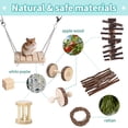 thumbnail image 3 of WLGJL 12 PCS Hamster Toys Set, Guinea Pig Toys Small Animal Chewing Toy and Rat Cage Accessories, Chinchillas, Gerbils, Rats, Rabbit Rodents Teeth Care, Mouse Toy Swing Seesaw Bridge, 3 of 7