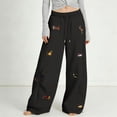 thumbnail image 5 of GEWSEY Wide Leg Baggy Sweatpants for Women Men Dachshund Embroidery Drawstring Sweat Pants Trendy Athletic Pants Clothes (Black, XL), 5 of 7