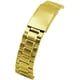 thumbnail image 4 of Correa de acero inoxidable para relojes de hombre y mujer Correa de reloj de acero inoxidable con un solo cierre de presión y codo plano de metal macizo de 16 a 26 mm, 4 of 5