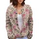 thumbnail image 1 of Jersey tipo cárdigan Akivide de punto con estampado floral de otoño para mujer, 1 of 2
