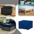 thumbnail image 3 of COVERS&ALL Square Ottoman Cover, Heavy Duty 18 Oz Waterproof UV & Weather Resistant Patio Garden Furniture Stool Protector Indoor Outdoor with Air Vents & Drawstrings (21" L x 21" W x 17" H, Blue), 3 of 6
