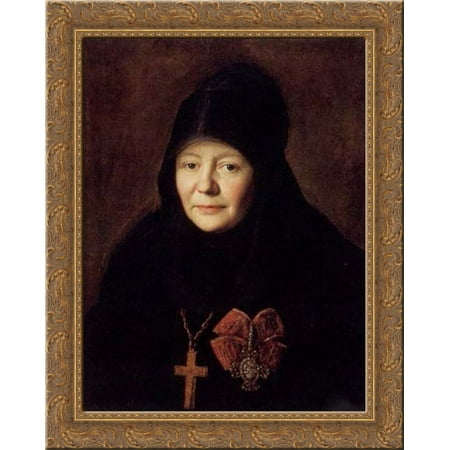 Portrait of Yekaterina Kropotova 24x20 Gold Ornate Wood Framed Canvas Art by Vladimir Borovikovsky