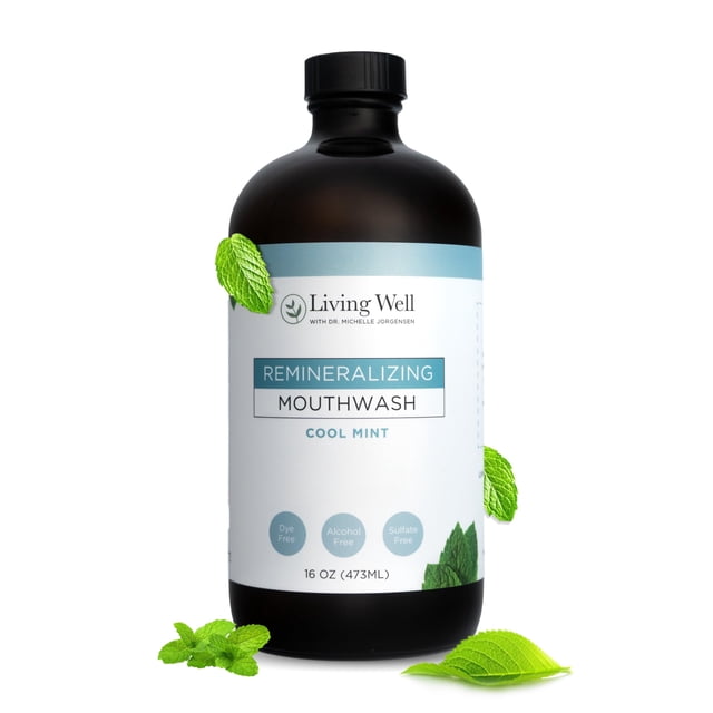 Enjuague bucal Living Well con Dr. Michelle Cool Mint 473 ml