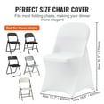 KFFKFF 100pcs Folding Stretch Spandex Chair Covers White for Wedding Party Restaurant - Walmart.com