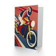 thumbnail image 2 of Artery8 Greeting Card Motorcycle Racing Red Blue Yellow Biker Sport For Him Man Birthday Card, 2 of 3