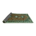 thumbnail image 2 of Ahgly Company Indoor Round Persian Turquoise Blue Traditional Area Rugs, 4' Round, 2 of 4