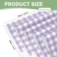 thumbnail image 2 of Uxcell Flower Gift Wrapping Paper, Plaid Waterproof Bouquet Paper Wrap Florist Supplies Packaging Floral Paper Purple, 2 of 7