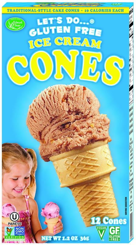 Let's Do Gluten Free Ice Cream Cones 1.2 oz by Edward & Sons