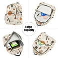 thumbnail image 5 of FORMRS Mini Backpack Purse for Women Quilted Travel Daypack Casual Shoulder Bag, Hand Drawn Pumpkin, 5 of 7