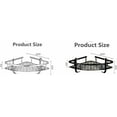 thumbnail image 3 of Shower Rack  Corner Shower Caddy Bathroom Shelves, Black Bathroom Shelf, Space Aluminum Wall-Mounted Toilet Vanity Towel Rack Storage, Free Punch Corner Shelf Bathroom Accessories/Black Single Layer, 3 of 3