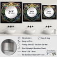 thumbnail image 4 of Designart "Ancient Colorful Mandala Magical Heritage I" Boho Mandala Square Mirror Wall Decor Traditional - Large Pink Square Bathroom Mirror - Square Printed Wall Mirror Art, 4 of 5