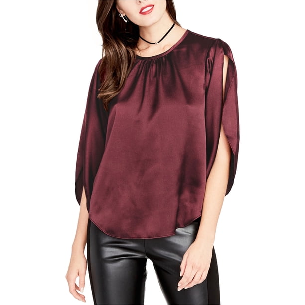 Blusa de punto con textura Julia Rachel Roy para mujer rojo grande