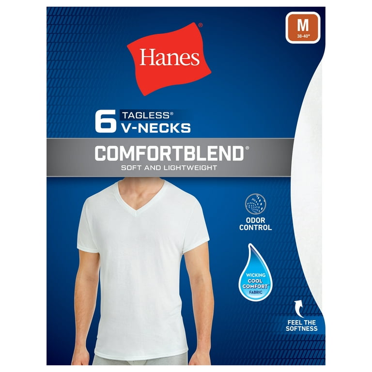 hanes tall v neck t shirts