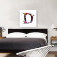 thumbnail image 2 of ARTCANVAS Flower Plant Butterfly Alphabet Letter D Canvas Art Print - Size: 26" x 26" (0.75" Deep), 2 of 9