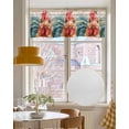 thumbnail image 4 of Rooster Feather Kitchen Valances for Windows Farmhouse Linen Window Valance Curtain for Living Room Window Treatment Farmhouse Vintage Wooden Grain Valance Rod Pocket Topper Drape, 54 x 18 Inch, 4 of 6