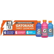 Gatorade Sports Drinks, Grape,Strawberry and Berry Flavored Variety Pack, 12 fl oz, 18 Count Bottles