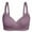 Purple, variant on ICHUANYI Womens Comfortable Breathable No Steel Ring Front Buckle Breastfeeding Brass Womens Underwear
