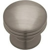 30Mm Brush Nickel Plate Side Rings Wide Base Knob L-PN0830-BNP-C