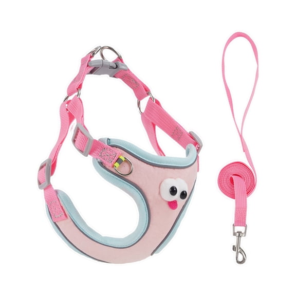 Escape-Proof Pet Vest Harness and Leash Set, Adjustable Breathable Mesh Chest Strap for Small Dogs and Cats