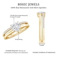 thumbnail image 6 of Rosec Jewels Moissanite Heart Engagement Ring 1 Ct - Double Band Ring - 7 mm - D-VS1 Quality Certified, 18K Yellow Gold, US 10.50, 6 of 7